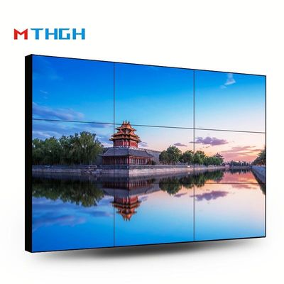 55인치 밝기 500cd/m2 LCD 스플라이싱 스크린 1200:1 콘트라스트 비율 3.5mm 시임