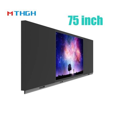 75인치 인터랙티브 터치 스크린 디스플레이 스마트 블랙보드 LED 패널 500cd/M2 학교 교육