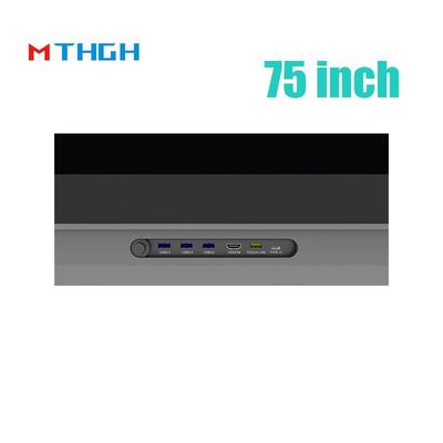 75인치 인터랙티브 터치 스크린 디스플레이 스마트 블랙보드 LED 패널 500cd/M2 학교 교육