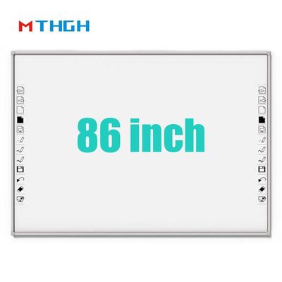 86 인치 온화 유리 스마트 화이트보드 와이파이 블루투스 USB 연결 학교 슈퍼마켓