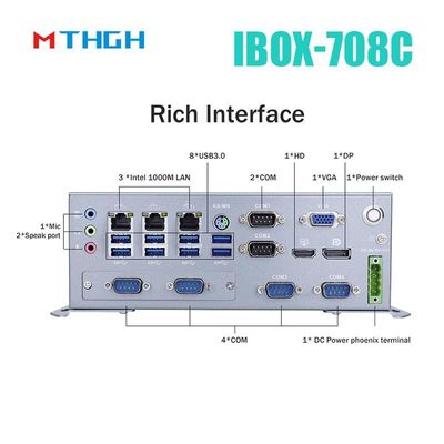 IBOX-708C 8GB DDR4 쿼드 코어 I7 6700T와 함께 팬리스 산업용 미니 PC