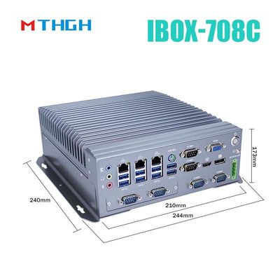 IBOX-708C 산업용 미니 PC 지원 HDMI/DP/VGA 6*COM 8*USB3.0