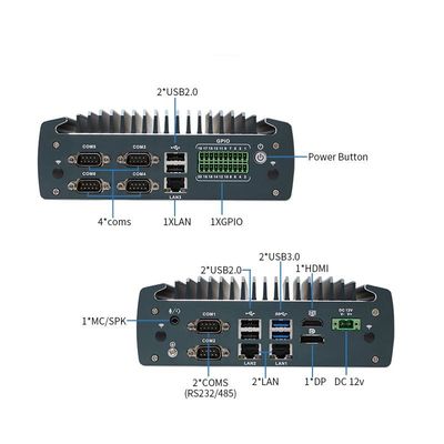 IBOX-1226 J6412 32GB 램과 12V DC 입력을 가진 산업용 팬리스 미니 PC