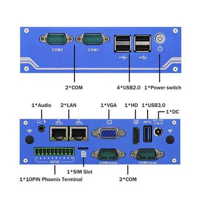나노 티타늄 회색 산업용 미니 PC N11 DC 12V 입력 2X 인텔 I210-AT/I211-AT 1000M