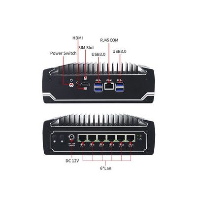 IBOX-501 N18 팬리스 미니 산업용 PC 쿼드 코어 32 GB MSATA 저장장치