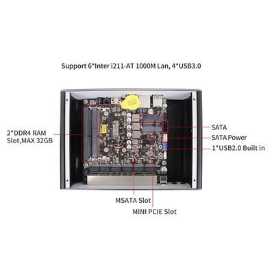IBOX-501 N18 팬리스 미니 산업용 PC 쿼드 코어 32 GB MSATA 저장장치