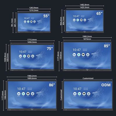 멀티 터치 IR / 용량 터치 스크린 프레젠테이션 보드 400cd/M2 밝기
