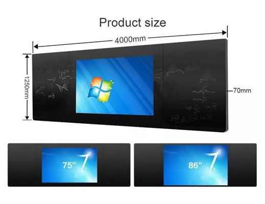 75 인치 16 9 측면 비율 스마트 디지털 블랙보드 I7 프로세서 및 USB2.0 인터페이스