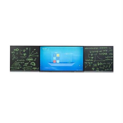 지능형 디지털 보드 65 인치 스마트 블랙보드 4K 평면 쓰기 패널 및 I3/I5/I7/I9 프로세서