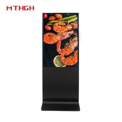 43 인치 바닥 서 있는 디지털 사이니지 오디오 / 헤드폰 출력 및 OEM 공급 업체에 대한 장착 옵션