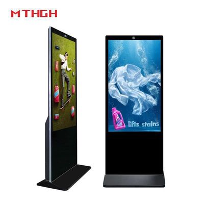43인치 실내 바닥 서 있는 디지털 사이니지 Wi-Fi/블루투스/USB 연결 디지털 사이니지