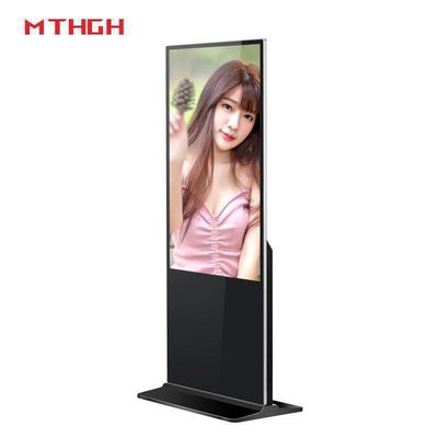 49 인치 바닥 서 있는 디지털 디스플레이 디스플레이를 위한 Wi-Fi/Bluetooth/USB 연결