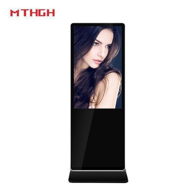 49인치 1080P 해상도 8GB 저장장치와 Wi-Fi/Bluetooth/USB 연결을 갖춘 지상 서있는 디지털 사이니지