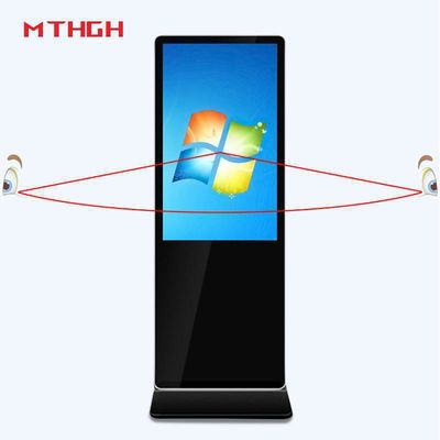 49인치 1080P 해상도 8GB 저장장치와 Wi-Fi/Bluetooth/USB 연결을 갖춘 지상 서있는 디지털 사이니지
