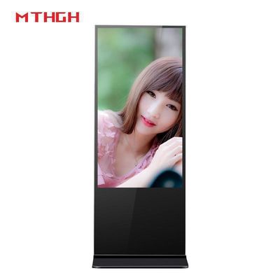 49인치 1080P 해상도 8GB 저장장치와 Wi-Fi/Bluetooth/USB 연결을 갖춘 지상 서있는 디지털 사이니지