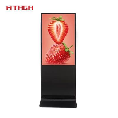 49인치 1080P 해상도 8GB 저장장치와 Wi-Fi/Bluetooth/USB 연결을 갖춘 지상 서있는 디지털 사이니지