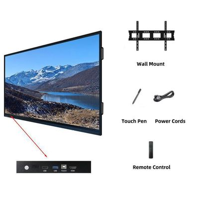 인터랙티브 터치 화이트보드 최종 프레젠테이션 HDMI I/O 및 OPS PC I9 연결 솔루션