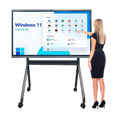 3840x2160 4K 화면 패널 65 인치 인터랙티브 터치 화면 화이트보드 소프트웨어 및 178 ° H / V 관점