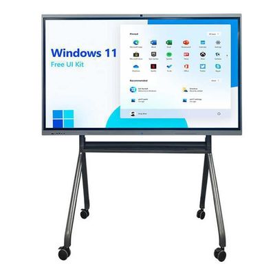 3840x2160 4K 화면 패널 65 인치 인터랙티브 터치 화면 화이트보드 소프트웨어 및 178 ° H / V 관점